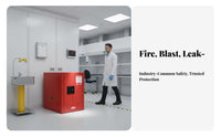 Fire-Resistant Resistant Cabinet 3-Point Locking System Fire Resistant Cabinet Double Walled Steel for Lab Technicians, Lab Facility, Workshop, Garage