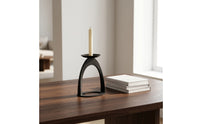 Candle Holder with Arched Frame Tabletop Pillar Candle Holder Modern Decor for Living Room