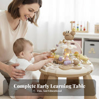 Multi-Functional Toddler Music Desk Parent-Child Interaction 2-in-1 Musical Learning Station With Lights Infant Toy Adjustable Volume for Babies 6-18 Months, Infants, Toddlers, Playroom, Nursery, Living Room, Home