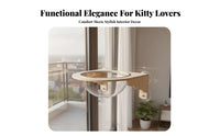 Drillwithout-Drill Installation Window-Mounted Feline Capsule Space-Saving Feline Window Perch 360-Degree View Pet Furniture Sunbathing Area for Window Glass, Balcony, Glass Doors, Living Room