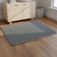 Long-Lasting & Scratch-Resistant Cat Litter Mat Non-Slip Backing Litter Trapping Mat Soft on Paws Floor Protection Odorless