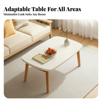 Portable Foldable Rectangular Table Easy Storage Household Furniture Compact Design Floor Desk Sturdy Construction for Apartment Dwellers, People in Small Homes, Student Dormitory, Outdoor, Living Room, Bedroom