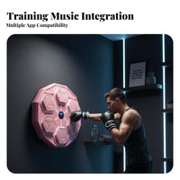 Stress Relief Smart Music Boxing Machine Interactive Game Modes Smart Bluetooth Boxing Machine RGB Lighting LED Reaction Training Target Space Saving Design for Children, Women, Men