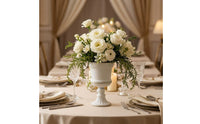 Decorative Goblet Vase Textured Pedestal Planter Vintage-Style Planter Vase Classical for Wedding Planners