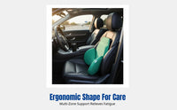 Car Support Pad, Viscoelastic Foam Gel, Ergonomic Rear Seat Pillow, Breathable, Universal All-Season