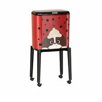 Push-Top Waste Bin with Stand Sealed Lid Elevated Kitchen Dustbin Large Capacity Rolling Garbage Can for Narrow Gaps, Bedroom