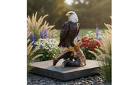 Eagle Sculpture Realistic Details Eagle Garden Ornament Weathered Look for Park