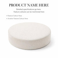 Large Floor Pillow Meditation Cushion, Round Floor Cushions Adults, Thick Floor Cushion for Floor Seating, Living Room Balcony Outdoor
