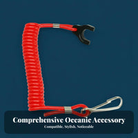 Emergency Stop Function Coiled Kill Switch Key Lanyard Easy to Attach Universal Coiled Lanyard Set Hard-Wearing Engine Cutdown Tether High Visibility for Personal Watercraft Riders, Boat Operators, Engineboat Drivers, Outboard Engine Operation, Boating