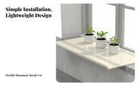 Space-Saving Windowsill Widening Board Multi-Purpose Window Sill Plate Naileffortless Installation Countertop Extender Easy to Clean for Apartment Dwellers, Plant Lovers, Kitchen, Balcony, Bathroom, Living Room