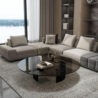 Modern design 2-Tier circular table Minimalist Aesthetic Living Room Furniture Italian Inspired Easy to Clean for Interior Designers, Homeowners, Office Managers, Lounge, Reception Area