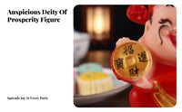 Prosperity Deity Figurine Soft Vinyl Material Cai Shen Figurine Feng Shui Prosperity Deity Statue for Dessert Makers, Business Owners, Home Decor