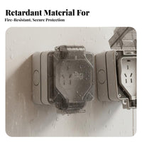 Dustproof Outdoor Electrical Socket Retardant Waterproof Outlet Box Easy to Install for Bathroom, Charging Station, Balcony