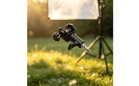 Clamping Device with Threaded Connector Matte Dark Clamp with Mounting Column Camera Mount for Videographers