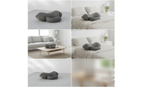 Electric Heated Neck Massager Pillow Contoured Airbag Neck Stretcher Ergonomic Health Device 3-in-1 for Lying Down