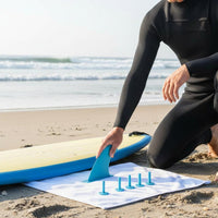 Includes Screws Soft Surfboard Fin Set Easy Installation Soft Top Surfboard Fins Thruster Fin Set for Surfers, Beginners