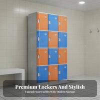 Moisture-Proof ABS Plastic Locker Long-Lasting Gym Changing Room Locker Resistant Waterproof Storage Cabinet Odor-without Odor for Students, Swimming Pool, School, Outdoor