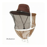 Full-Face Beekeeping Veil Hat Drawstring Closure Wide Brim Beekeeping Hat Braided Band Ventilated Bee Veil Denim-Style for Beekeepers, Apiary