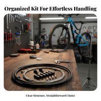 Bike Brake and Gear Selector Wire Kit High-Carbon Steel Inner Wire Bike Brake Wire Kit Cycle Wire Set Effortless PTEE Inner Tube