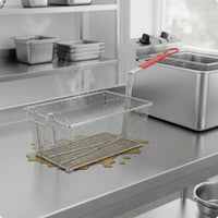Wire Mesh Fryer Basket Thickened Kitchen Utensil Food Service Equipment for Restaurant Cooks