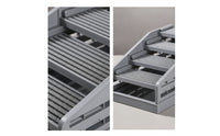 Waste Containment Area Ramp with Slatted Surface Anti-Tracking Adjustable Cat Waste Containment Area Step Joint-Friendly Elevated Cat Step for Cats