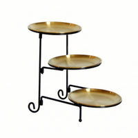 3-Tier Dessert Stand Round Tiered Dessert Stand Space-Saving Serving Tray for Confectioners, Buffets