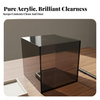 Acrylic Storage Box Colorful Design Acrylic Display Case Uncovered Top Organizer Space Saving Colored Display Cube Easy to Clean