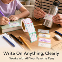 Waterproof Name Labels for Kids - School & Kindergarten Supplies
