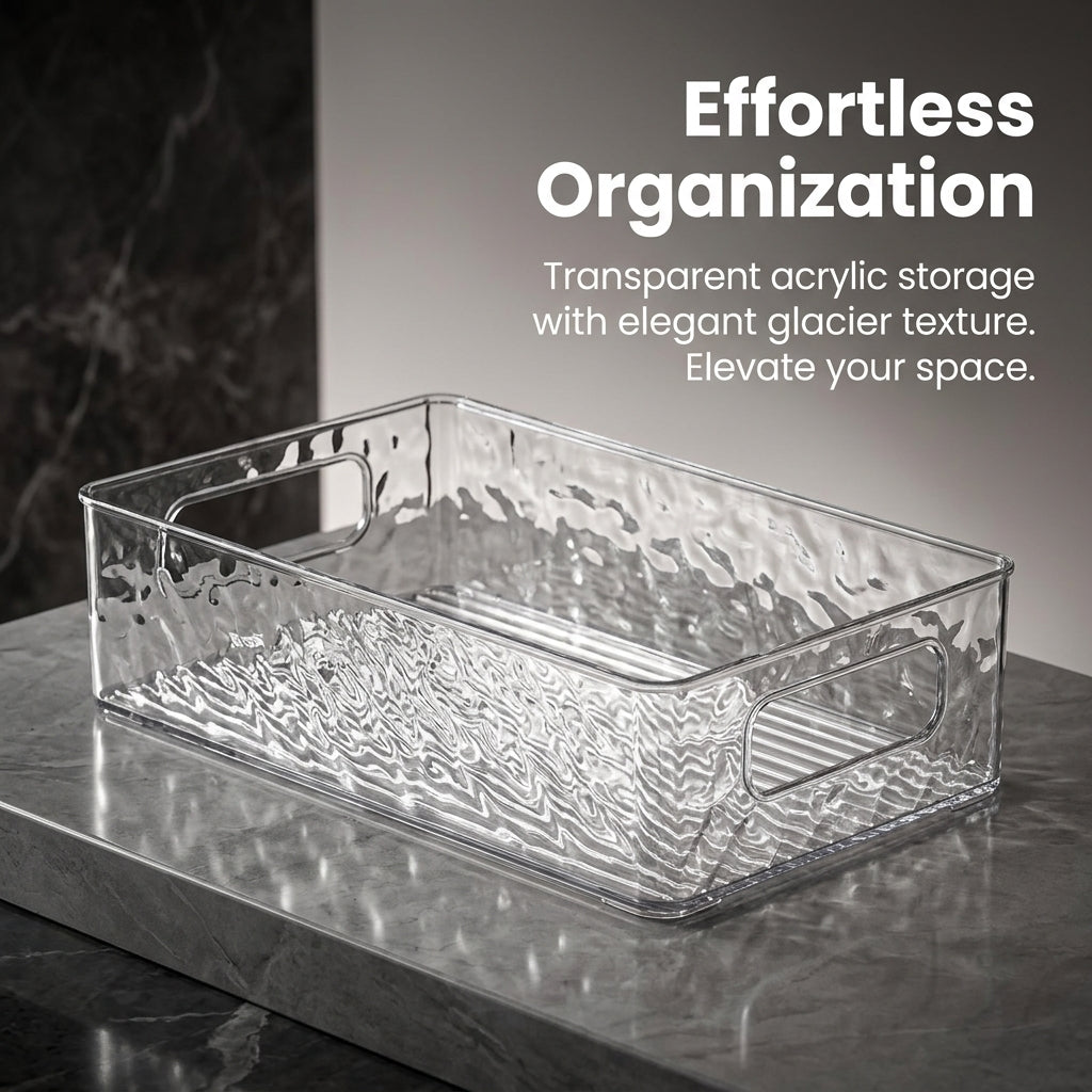 Desktop Drawers Clear Acrylic Organizer, Stackable Desk Storage for Vanity Table, Makeup Drawer and Tool Box for Shelves