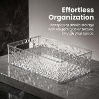 Desktop Drawers Clear Acrylic Organizer, Stackable Desk Storage for Vanity Table, Makeup Drawer and Tool Box for Shelves