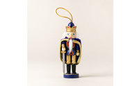 5 Pieces Wooden Nutcracker Ornament Charming Christmas Nutcracker Decoration Decorative Christmas Ornaments with Loops for Desks