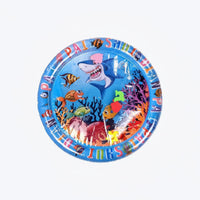 Blue Base Shark Pet Water Bed Interactive Inflatable Pet Water Bed Enrichment Inflatable Cooling Pad Portable for Pets