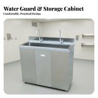 Medical Scrub Sink Hands Commercial Hand Sink Floor Mount Wash Basin for Lab Technicians, Chefs, Hospital, Workshop