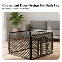 Easy to Clean Modular Plastic Pet Fence Expandable Design Plastic Puppy Playpen Secure Lock Indoor Dog Pen Tool-Effortless Assembly for Young Dogs, Small Dogs