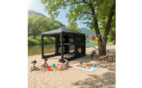 Spacious Interior Inflatable Villa Tent Quick Setup Multi-Room Inflatable Tent Full Standing Height Waterproof for Families, Groups, Glampers, Festivals
