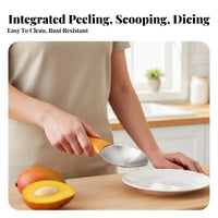 Stainless Steel Mango Cutter Multifunctional Mango Cutter Spoon Fruit Pulp Separator Easy to Use Kitchen Tool for Home Cooks