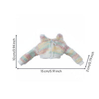 Colorful Knit Doll Front Zip 20cm Doll Sweater for BJD Hobbyists