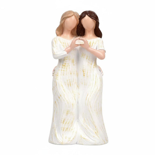 Mother Daughter Keepsake Hand Painted Artisan Detail for Home
