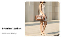 Large Capacity Tote Bag Premium Texture Retro Design Tote Comfortable Handles for Commuters, Commute, Work, Shopping