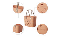 Plastic Storage Basket Hollow-out Plastic Basket with Handles Handheld Storage Tote Multi-Purpose Portable Carrier Organizer