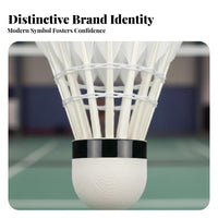 12 Pieces Badminton Shuttlecock Sturdy Feather Birdie Stable Trajectory Training Badminton Ball for Athletes, Beginners, Tournaments, Gymnasium