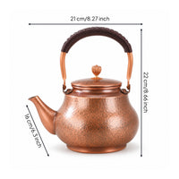 Tea Kettle Spill Resistant Copper Kettle Heat Resistant Teapot for Collectors, Kitchen Decor