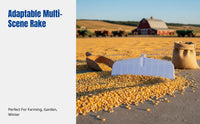 Tempered Rake, Multi-Purpose Farm Tool, Winter Clearing, Grain Drying, Manure Cleaning, Ergonomic Handle