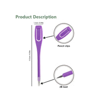 6 Pieces Translucent Cap Golf Pencil Clip 2B Lead Snap-on Golf Pencil 11.5 Cm Writing Tool Slim