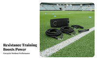 Elastic Sprint Harness Black Running Resistance Harness Long-Lasting Resistance Rope Set Comfortable for Towing Workouts