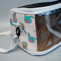 Bird Carrier and Parrot Carrier with Wood Perch, Budgie Carrier Cockatiel Carrier with Crossbody Strap and Transparent Visual Window for Outdoor