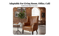Highrear Design Tufted highrear side chair Armchair Western Country design Single Sofa Retro Look Accent Chair Thick Padded seat pad for Business Owners, Interior Decorators, Living Room, Office, study corner, Lounge Area