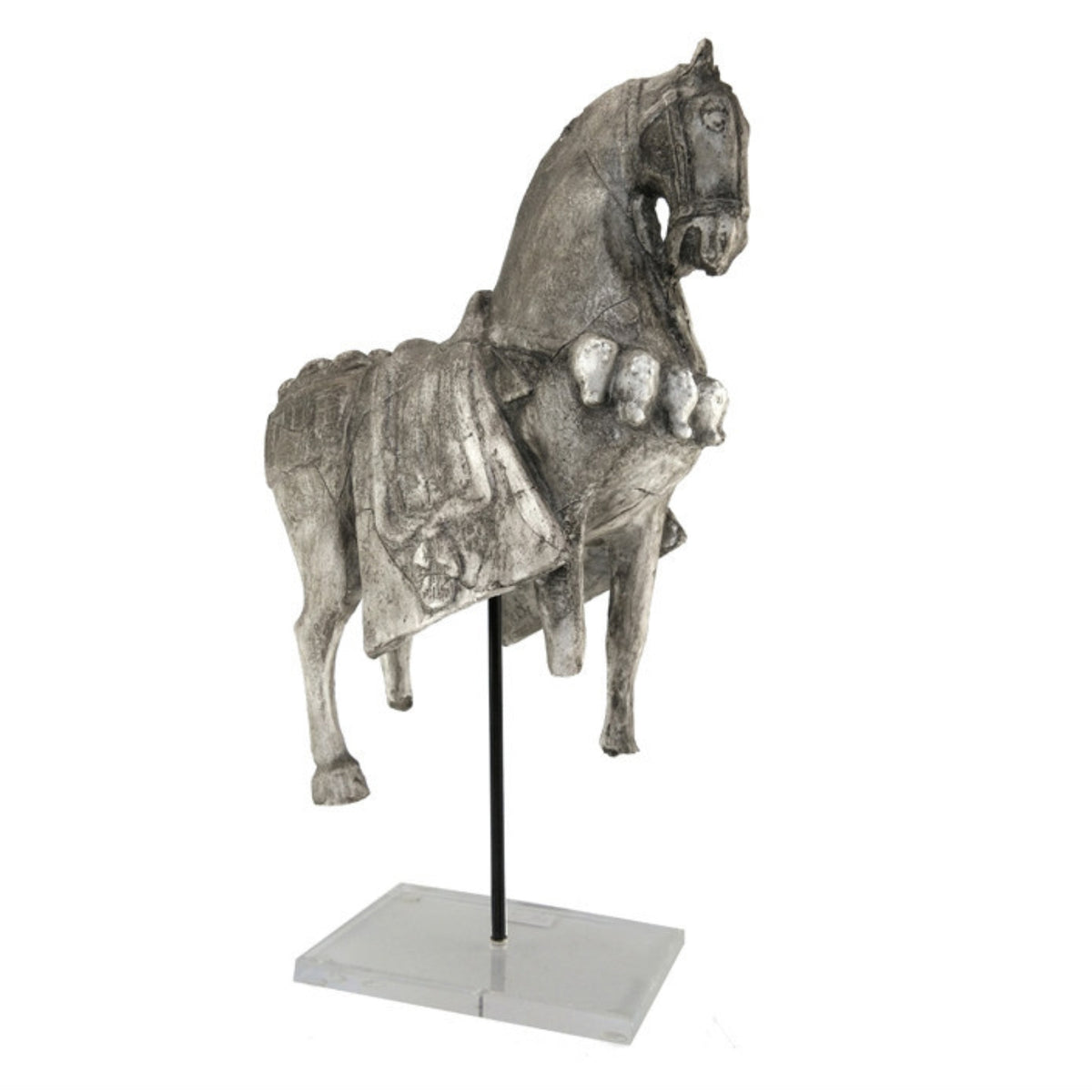 Horse Sculpture Freestanding Horse Statue Decorative Sculpture with Base for Office