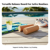 All Skill Levels Land Surfboard Low Effect Workout Wave Type Balance Coach Long-Lasting Construction Wave Type Balance Board Premium Maple Wood for Surfers, Athletes, Skateboarders, Home Gym, Outdoor, Office
