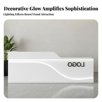 Company Reception Counter Sturdy Modern Reception Desk Multifunctional Storage Beauty Salon Front Desk for Receptionists, Hotel Lobby